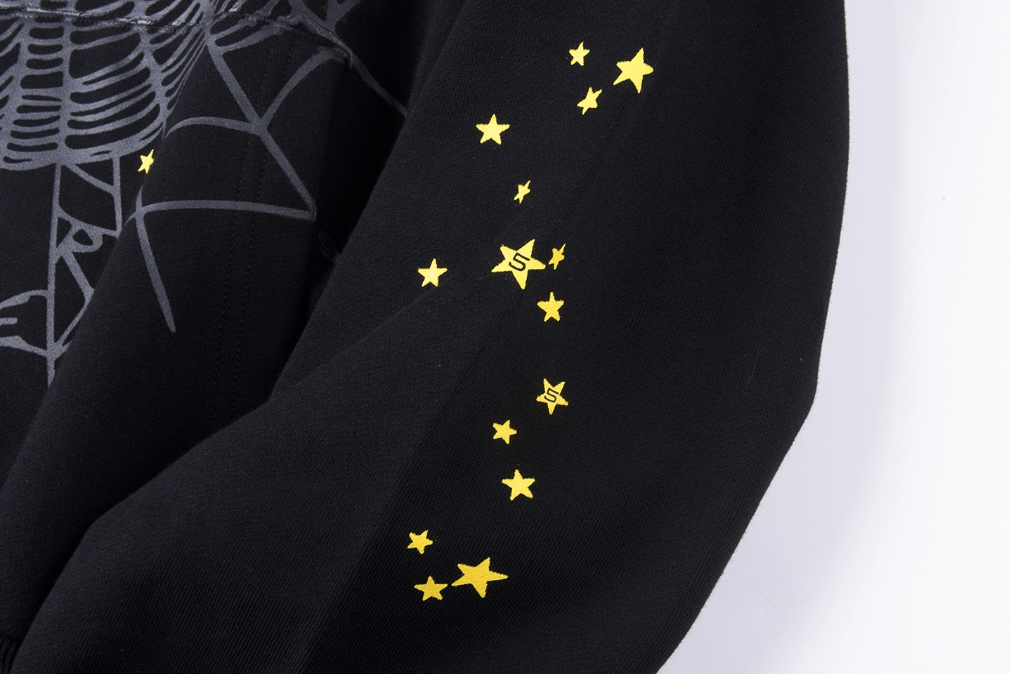 Sp5der Black Atlanta Web Star Graphic Hoodie10