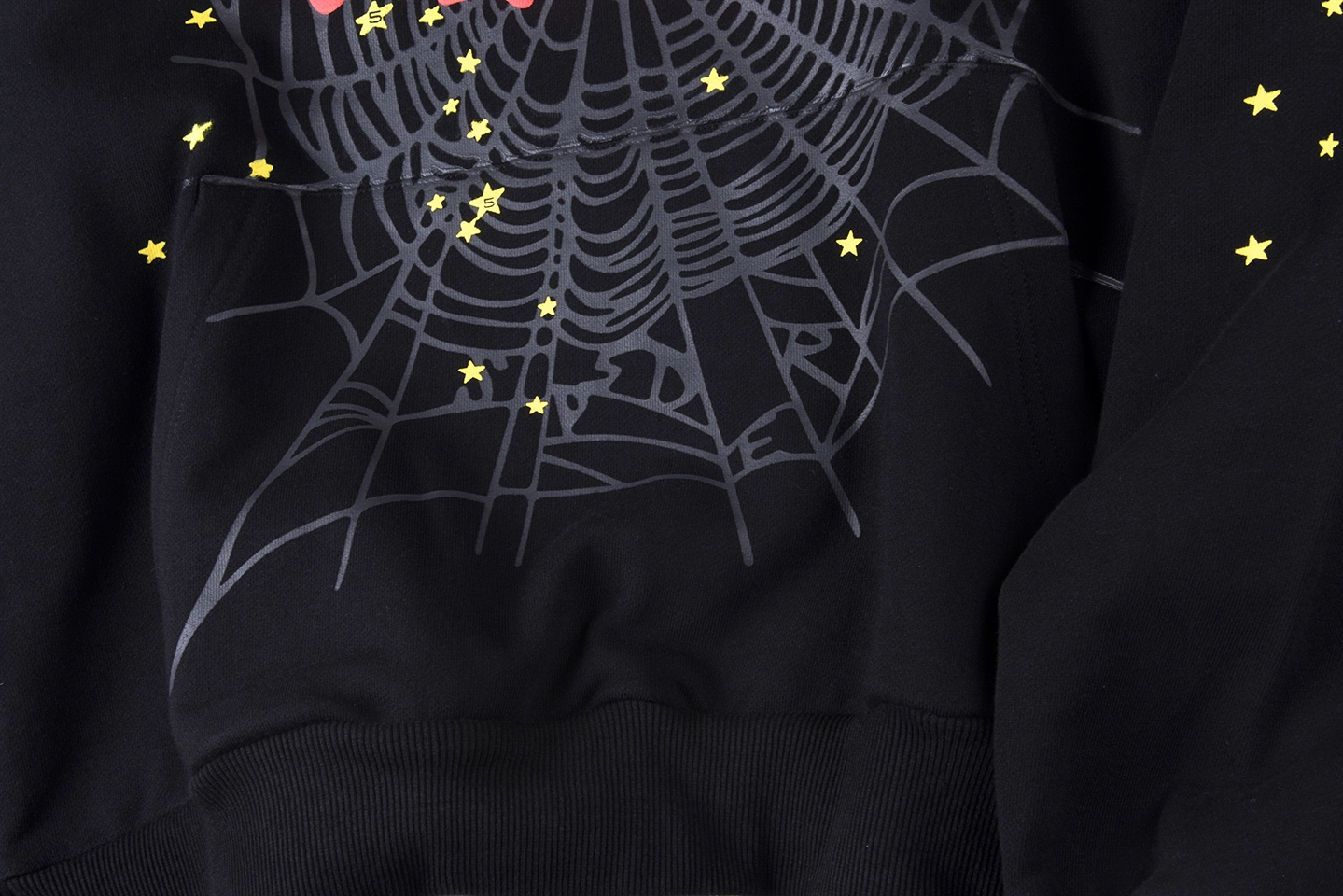 Sp5der Black Atlanta Web Star Graphic Hoodie6