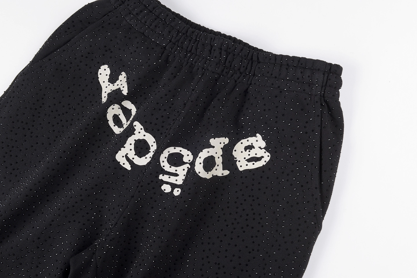 Sp5der Black Mesh Logo Track Pants8