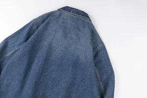 Sp5der Blue Washed Logo Embroidery Denim Jacket10