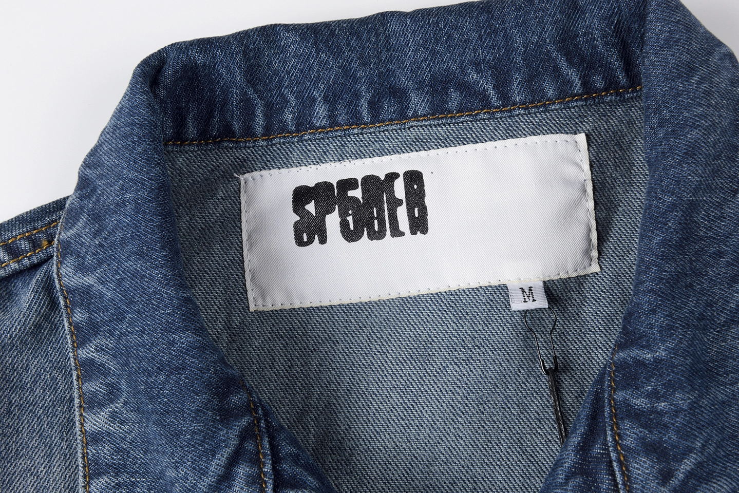 Sp5der Blue Washed Logo Embroidery Denim Jacket2