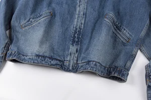 Sp5der Blue Washed Logo Embroidery Denim Jacket8