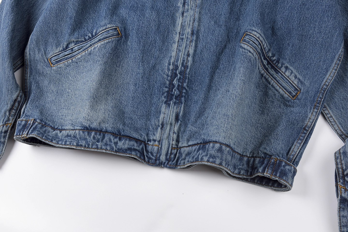 Sp5der Blue Washed Logo Embroidery Denim Jacket8