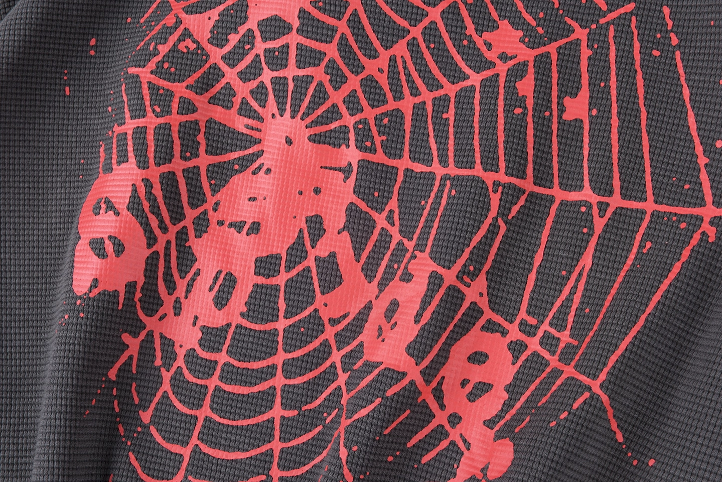 Sp5der Grey Red Spider Web Graphic Shirt7