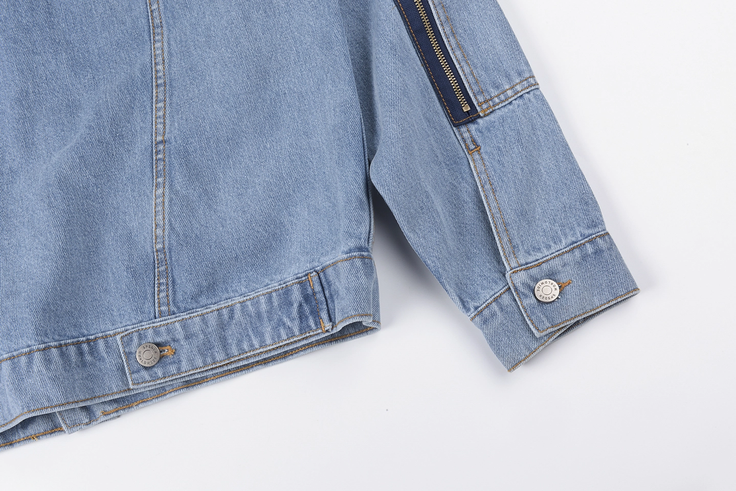Sp5der Light Blue Red Logo Denim Jacket7