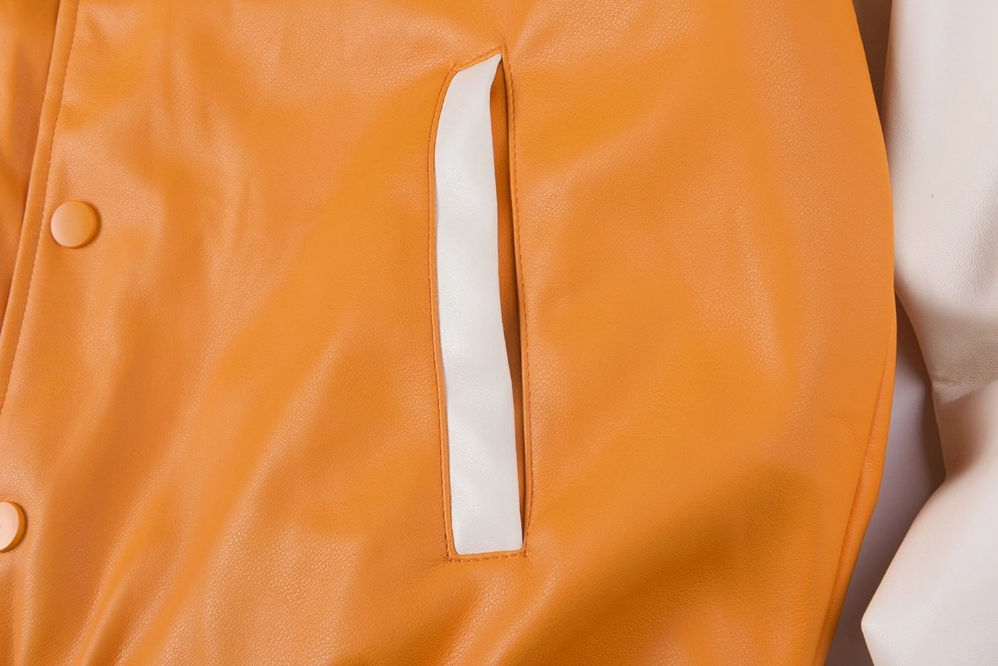 Sp5der Orange White S Logo Varsity Jacket3