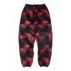 Sp5der Red Black All-Over Print Sweatpants