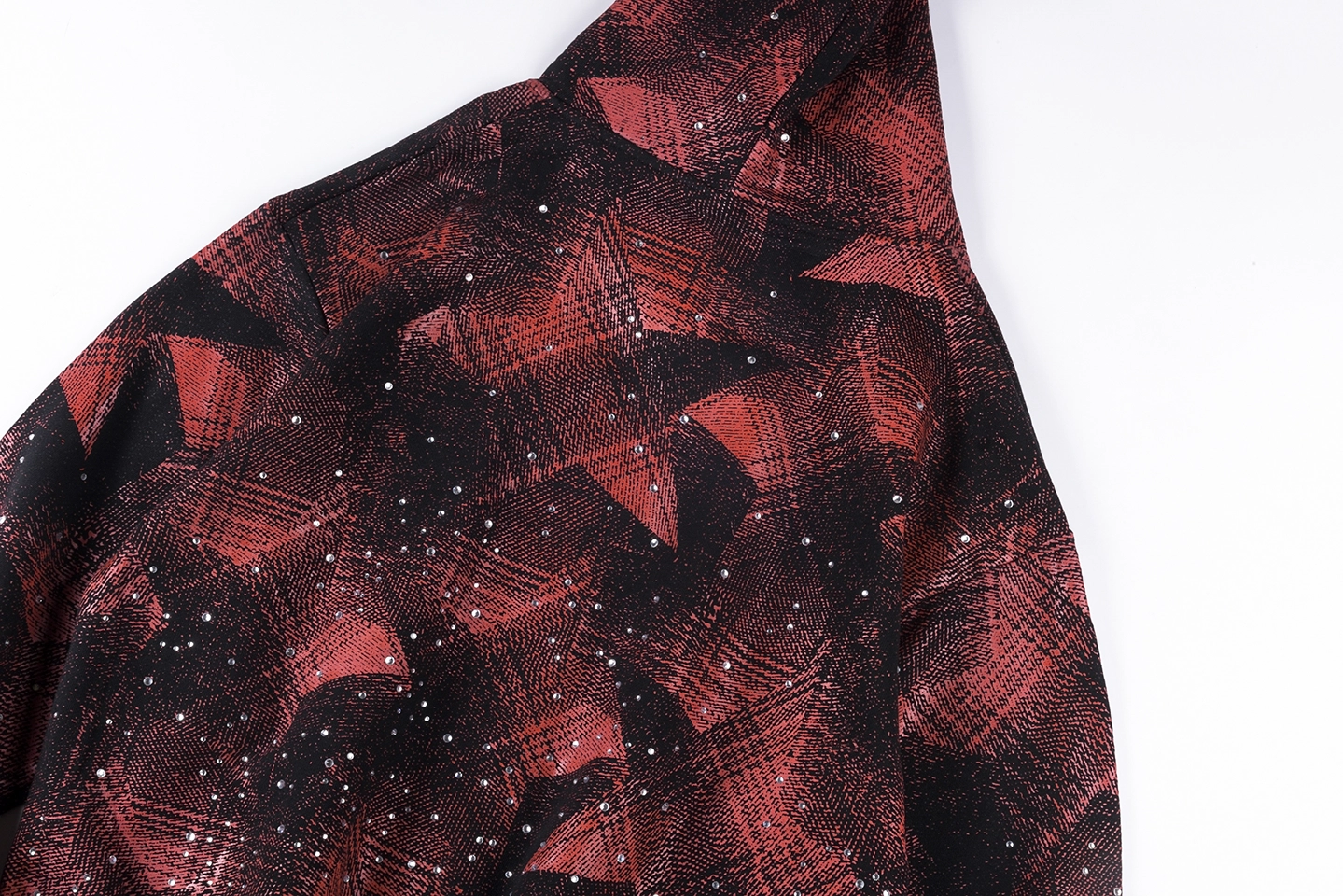 Sp5der Red Black All-Over Print Zip Hoodie5