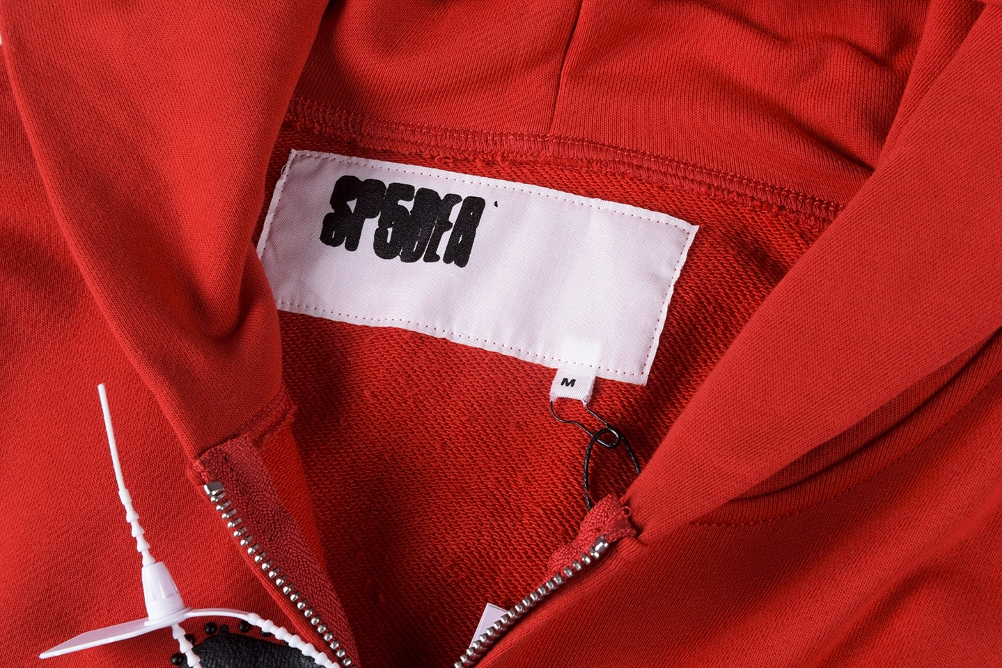 Sp5der Red Web Graphic Zip Hoodie8