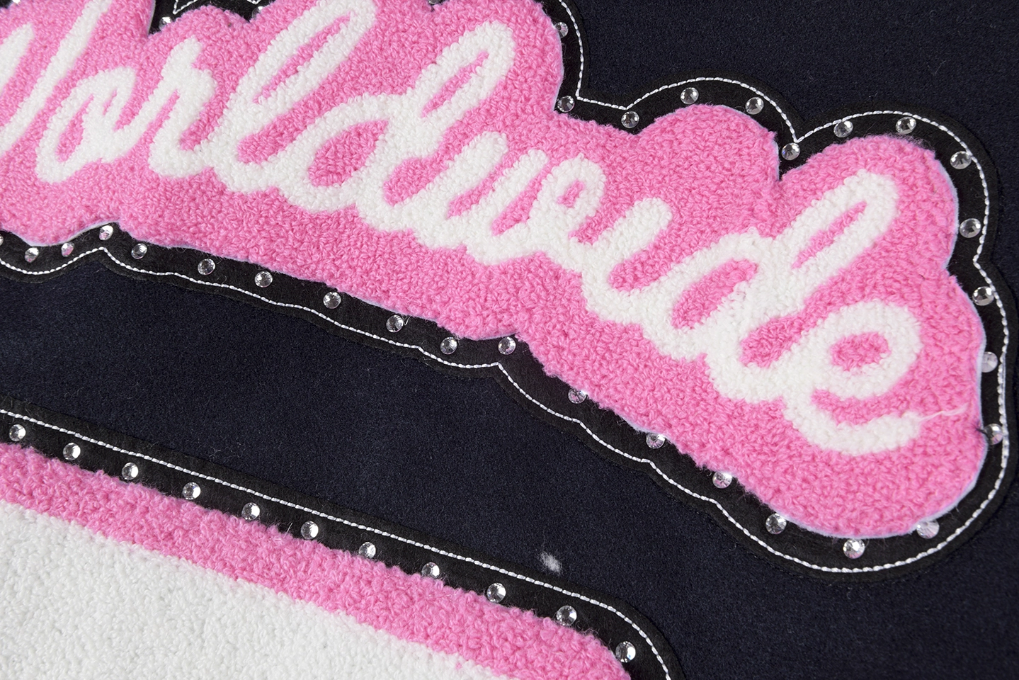 Sp5der Worldwide Pink Logo Varsity Jacket1