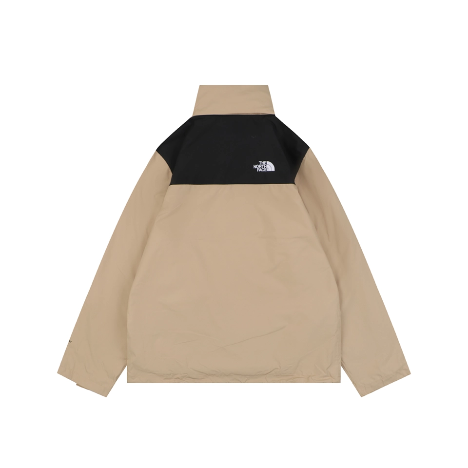The North Face Retro Hidden Hood Windbreaker Jacket Brown Back view