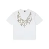 We11done Cross Necklace Graphic T-Shirt (White/Black)