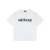 We11done Graffiti Brush Logo Print T-Shirt (White/Black)