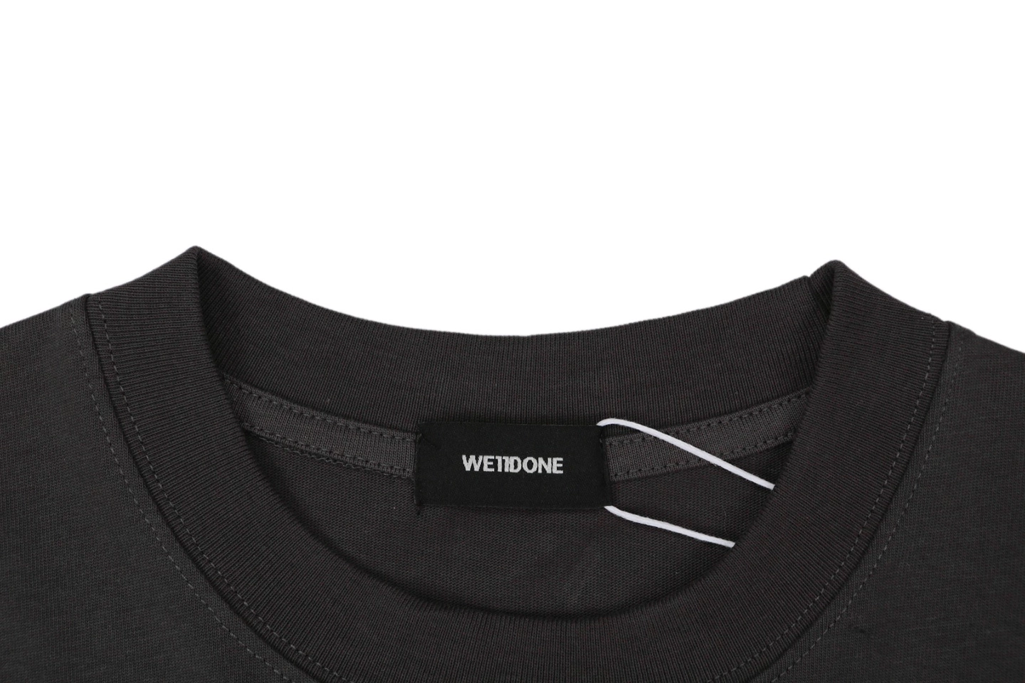 We11done Teddy Bear Graphic T-Shirt Grey Collar