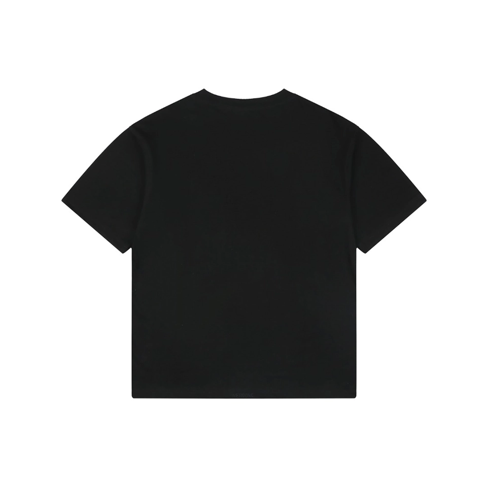 We11done Teddy Bear Graphic T-Shirt Black Back view