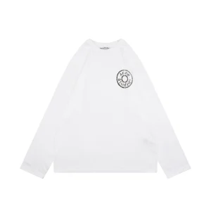 Acne Studios Distressed Circle Logo Shirt White Front view