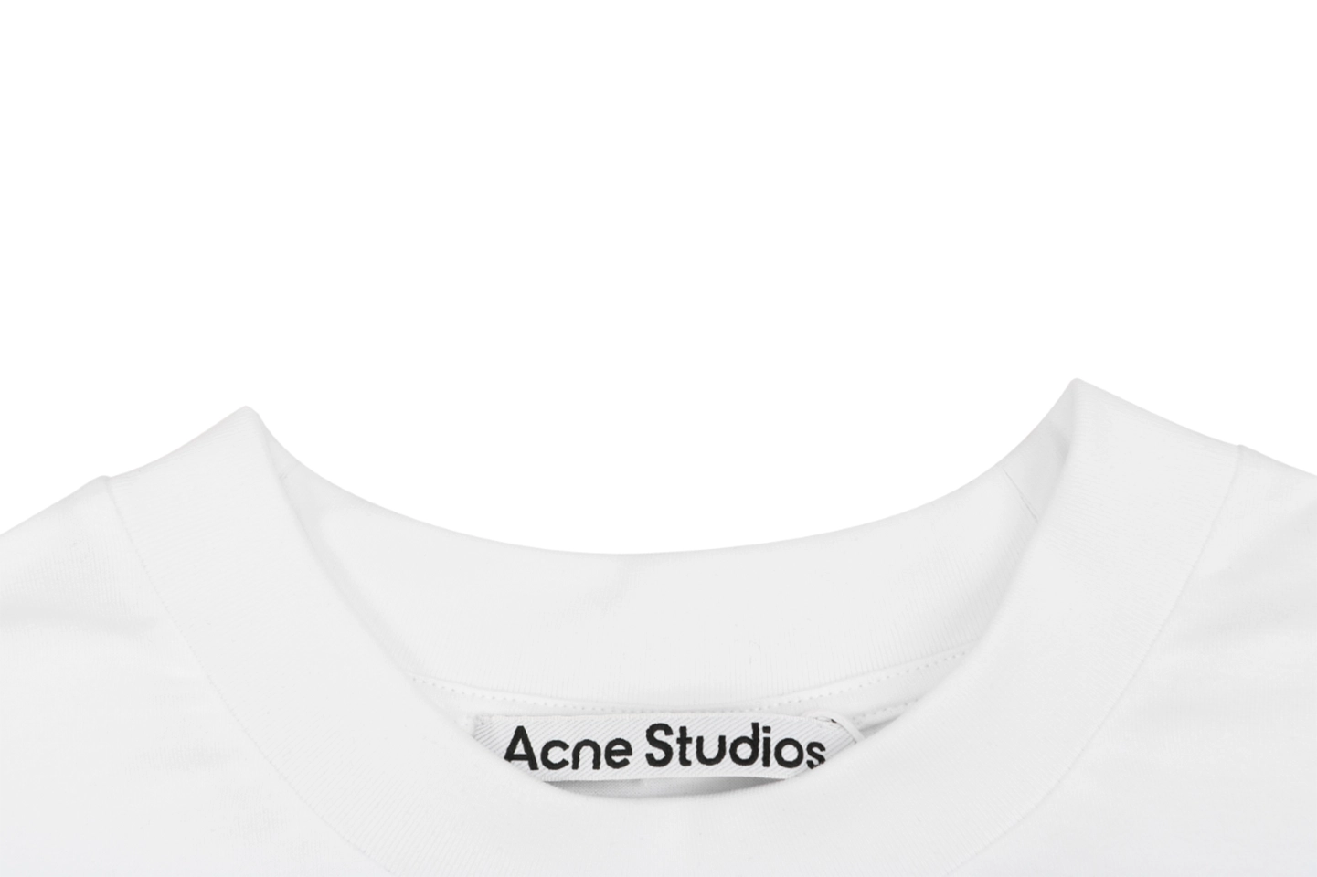 Acne Studios Distressed Circle Logo Shirt White Collar