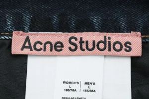 Acne Studios Mud-Dyed Wide-Leg Jeans Brand label