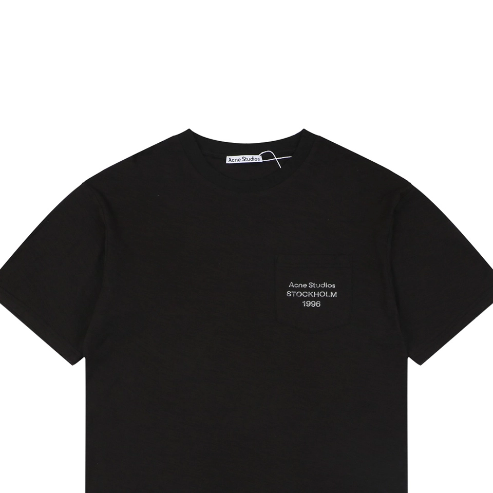 Acne Studios Pocket Logo T-Shirt Black
