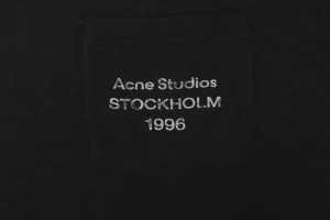 Acne Studios Pocket Logo T-Shirt Black Front Print