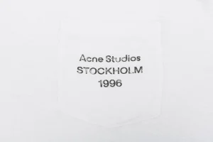 Acne Studios Pocket Logo T-Shirt White Front Print