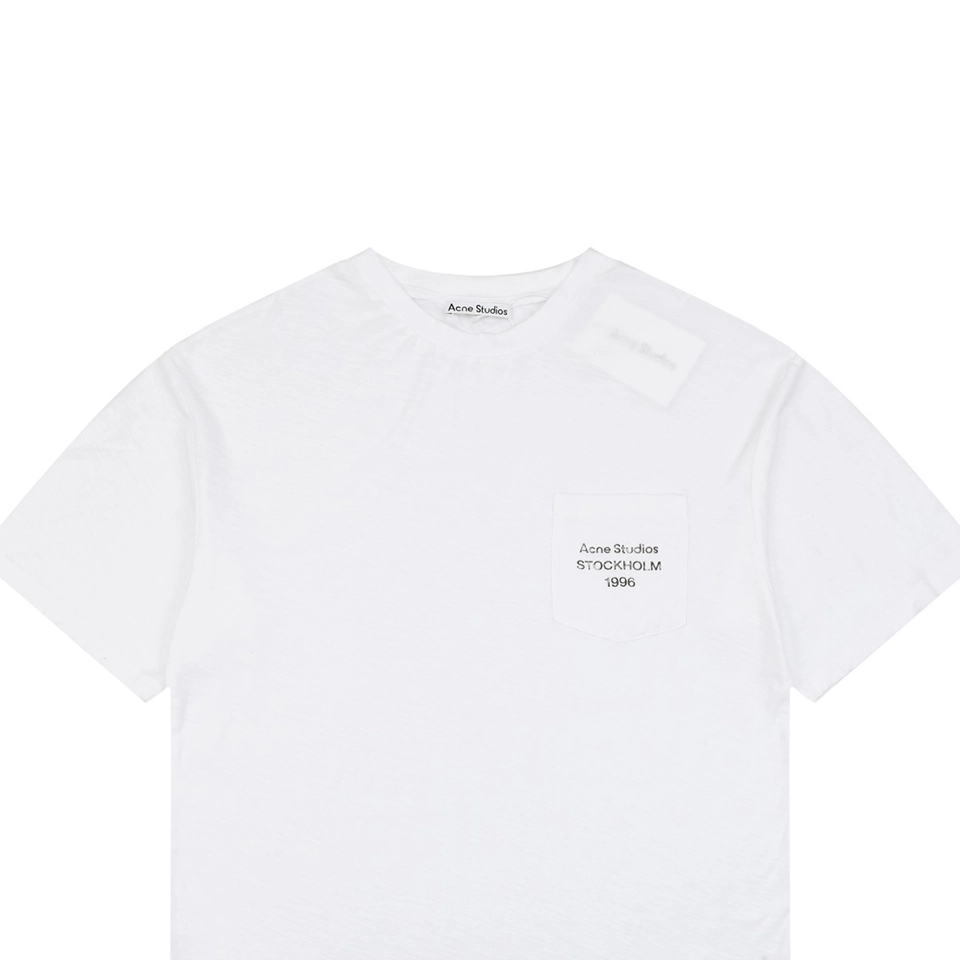 Acne Studios Pocket Logo T-Shirt White