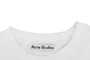 Acne Studios Pocket Logo T-Shirt White Collar