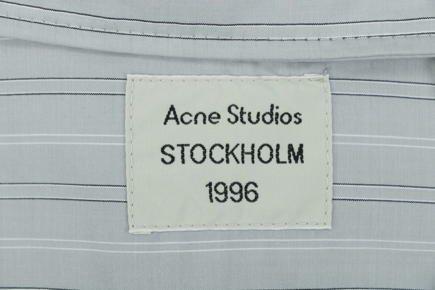 Acne Studios Precision Stripe Matching Oversized Cotton Shirt Brand label