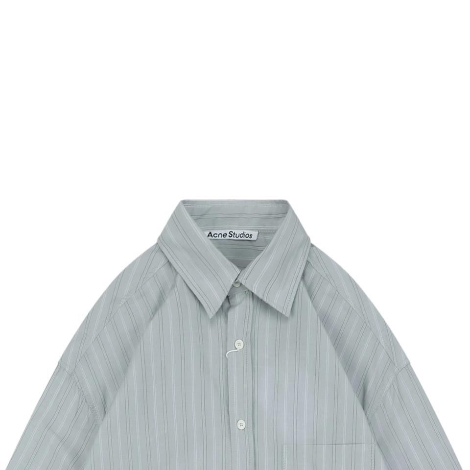 Acne Studios Precision Stripe Matching Oversized Cotton Shirt