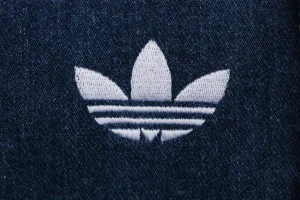 Adidas Originals Three Stripe Wide-Leg Denim Pants Blue Brand
