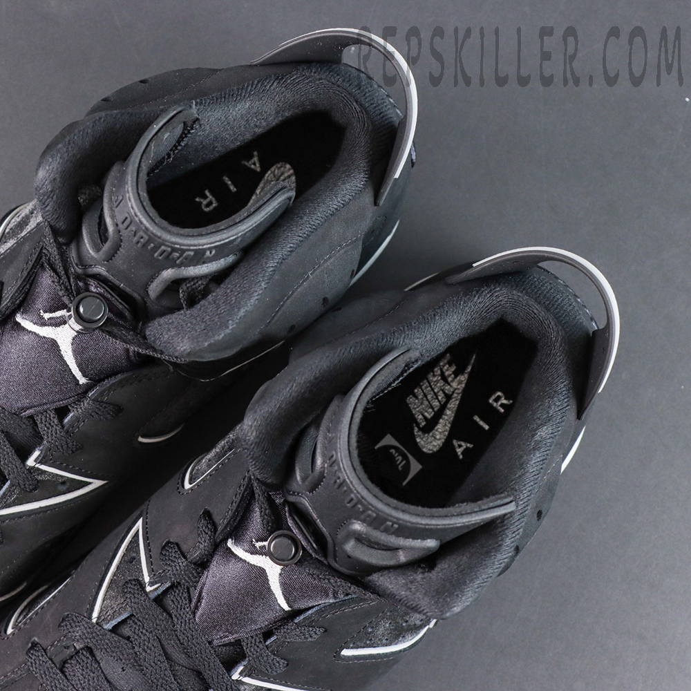 Air Jordan 6 interior view showing insole branding and inner lining