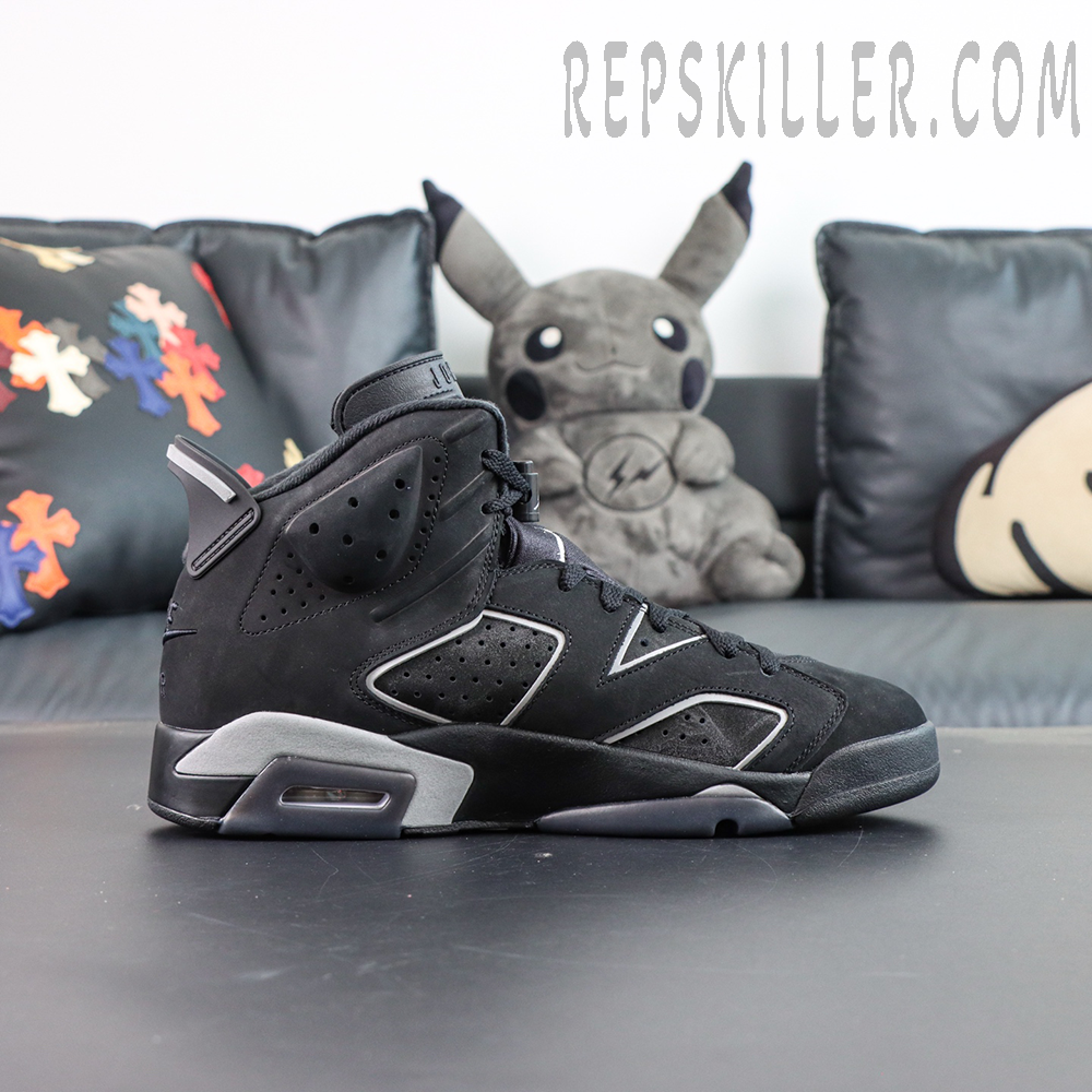 Air Jordan 6 lateral view with iconic mid-top silhouette and Air unit