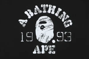 BAPE 1993 Ape Head Graphic T-Shirt Black Front Print