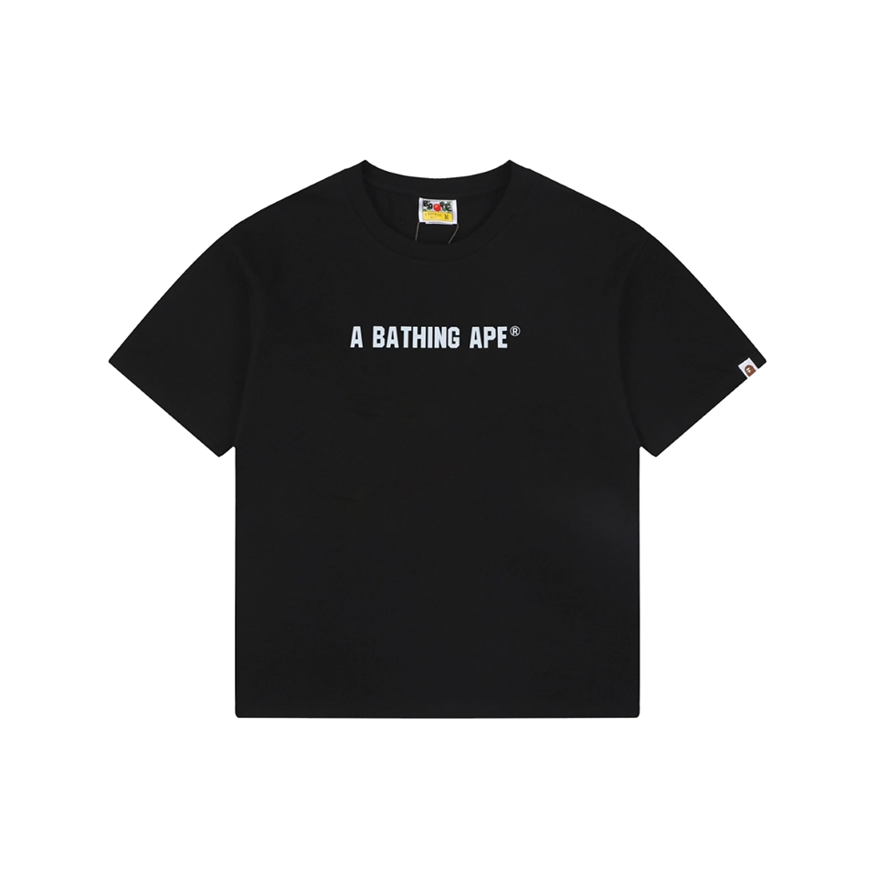 BAPE Busy Works Camo Ape Head T-Shirt Black Front view