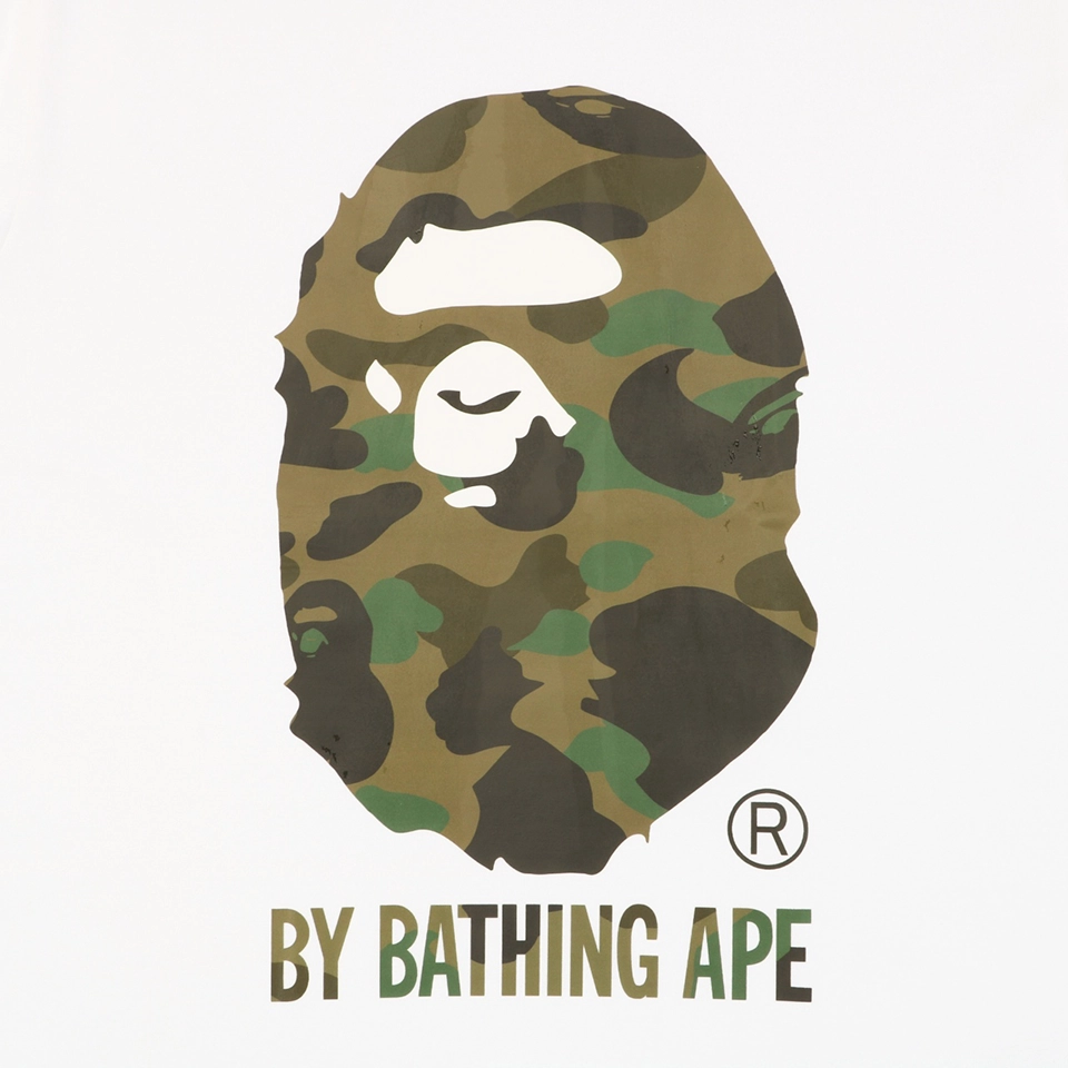 BAPE Camo Ape Head Graphic T-Shirt White Front Print