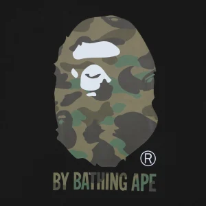 BAPE Camo Ape Head Graphic T-Shirt Black Front Print