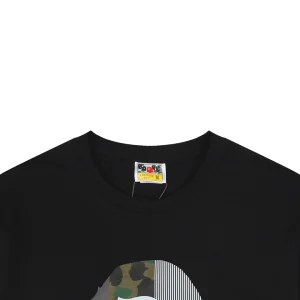 BAPE Camo Ape Head Patchwork Print T-Shirt Black
