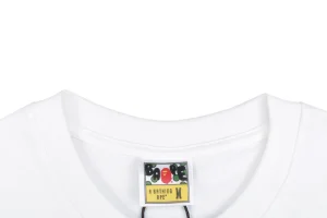 BAPE Camo Ape Head Patchwork Print T-Shirt White Collar