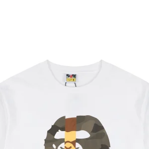 BAPE Split Camo Ape Head T-Shirt White
