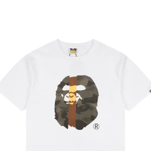 BAPE Split Camo Ape Head T-Shirt White