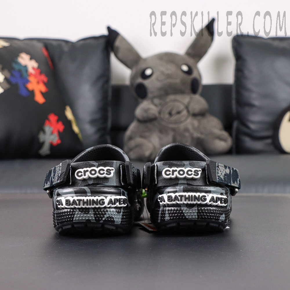 BAPE x Crocs Classic Clog 'ABC Camo - Black'8