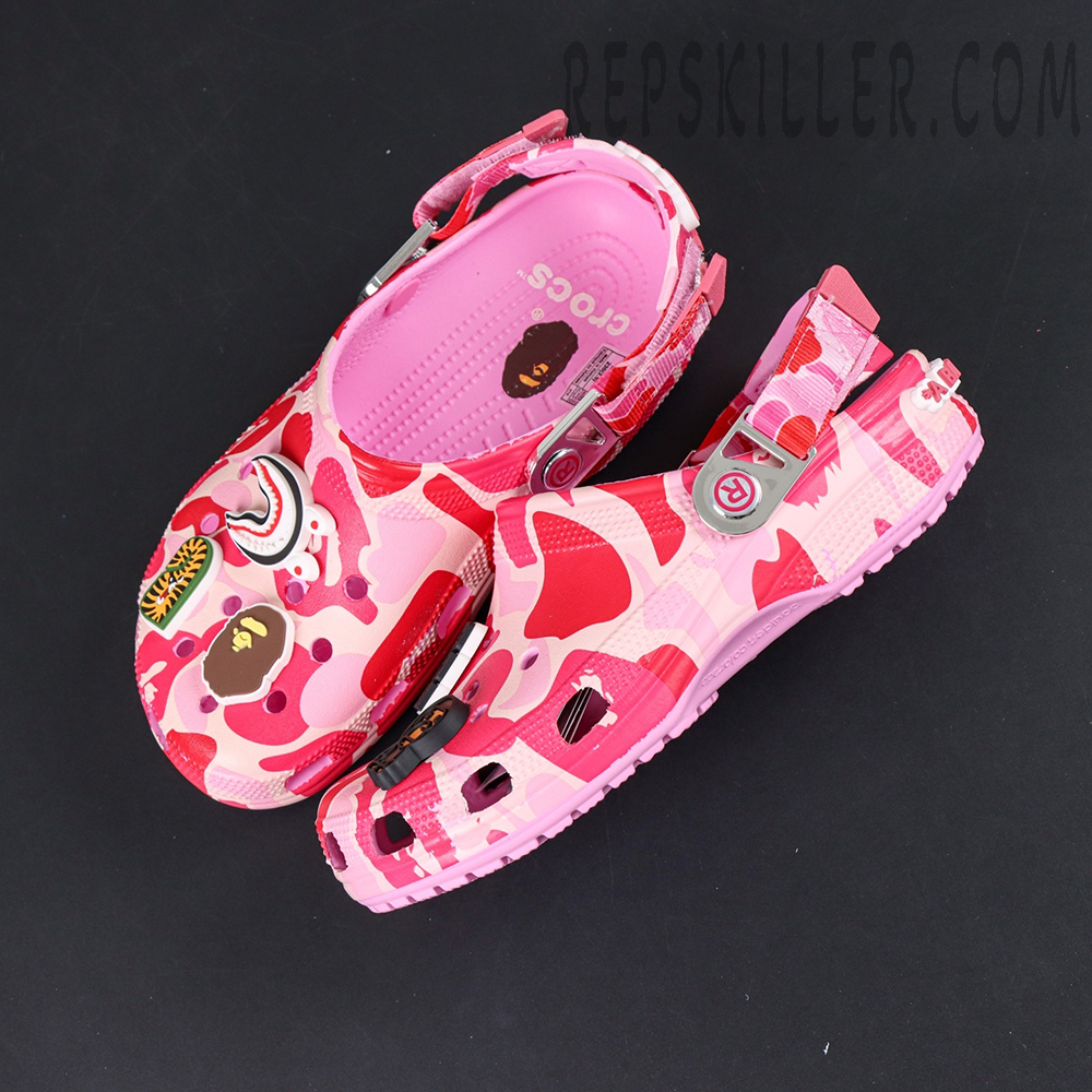 BAPE x Crocs Classic Clog 'ABC Camo - Pink'9