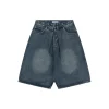 Blcg Distressed Wide-Leg Denim Shorts