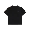 BBry Check Panel Equestrian Knight Embroidered T-Shirt (Black/White)