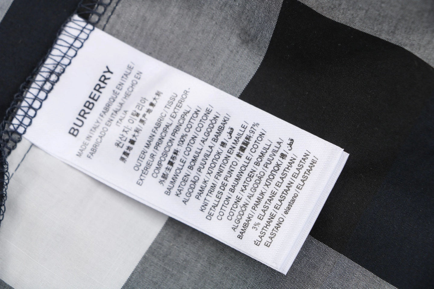 Burberry Classic Check Drawstring Shorts Black Wash label