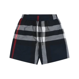 Burberry Classic Check Drawstring Shorts Black Front view