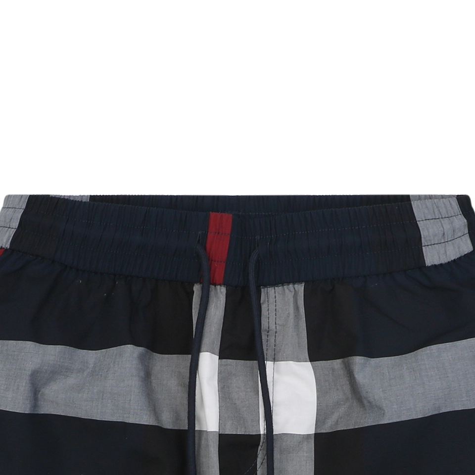 Burberry Classic Check Drawstring Shorts Black