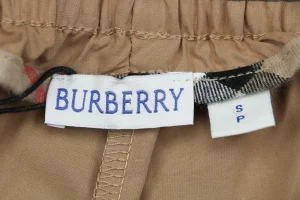 Burberry Classic Check Drawstring Shorts Brown Brand label