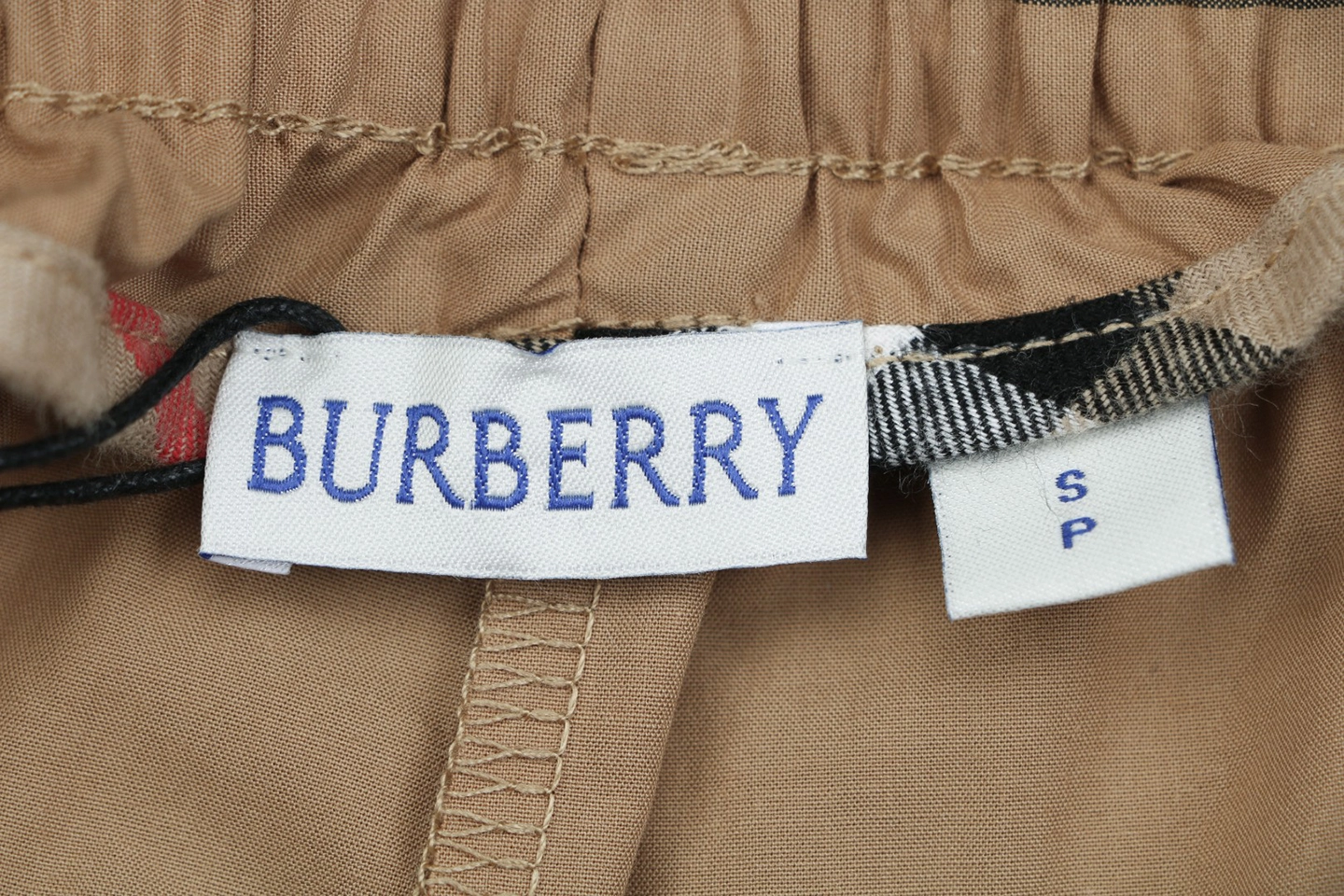 Burberry Classic Check Drawstring Shorts Brown Brand label
