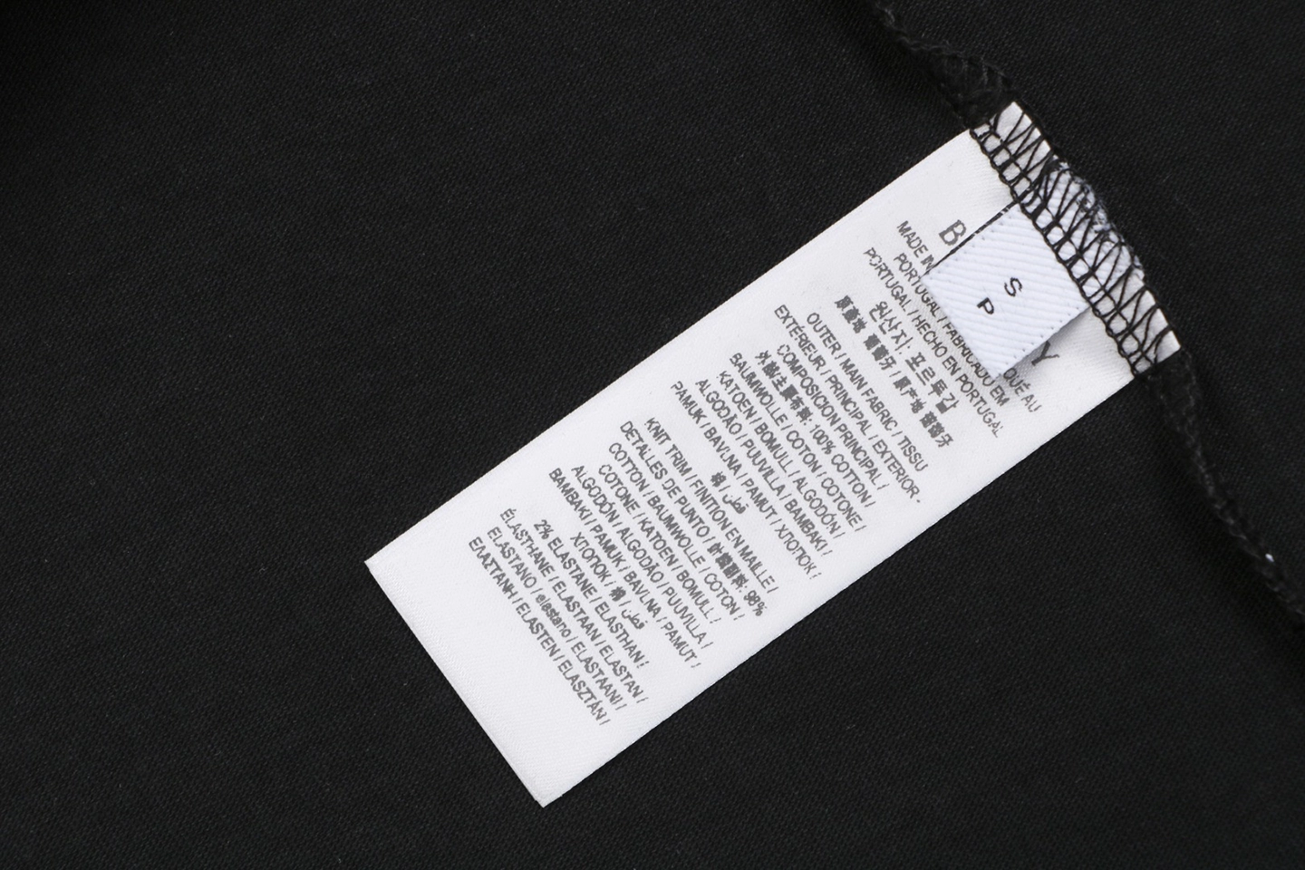Burberry Cut-Out Check Logo T-Shirt Black Wash label